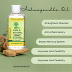 Ashwagandha Edible (Roots) (Oil) - Ashvagandha (Jadd) (Tel) - Asgandh Nagori (Tailam) - Indian Ginseng - Winter Cherry - Vajigandha - Withania Somnifera by IndianJadiBooti - indianjadibooti