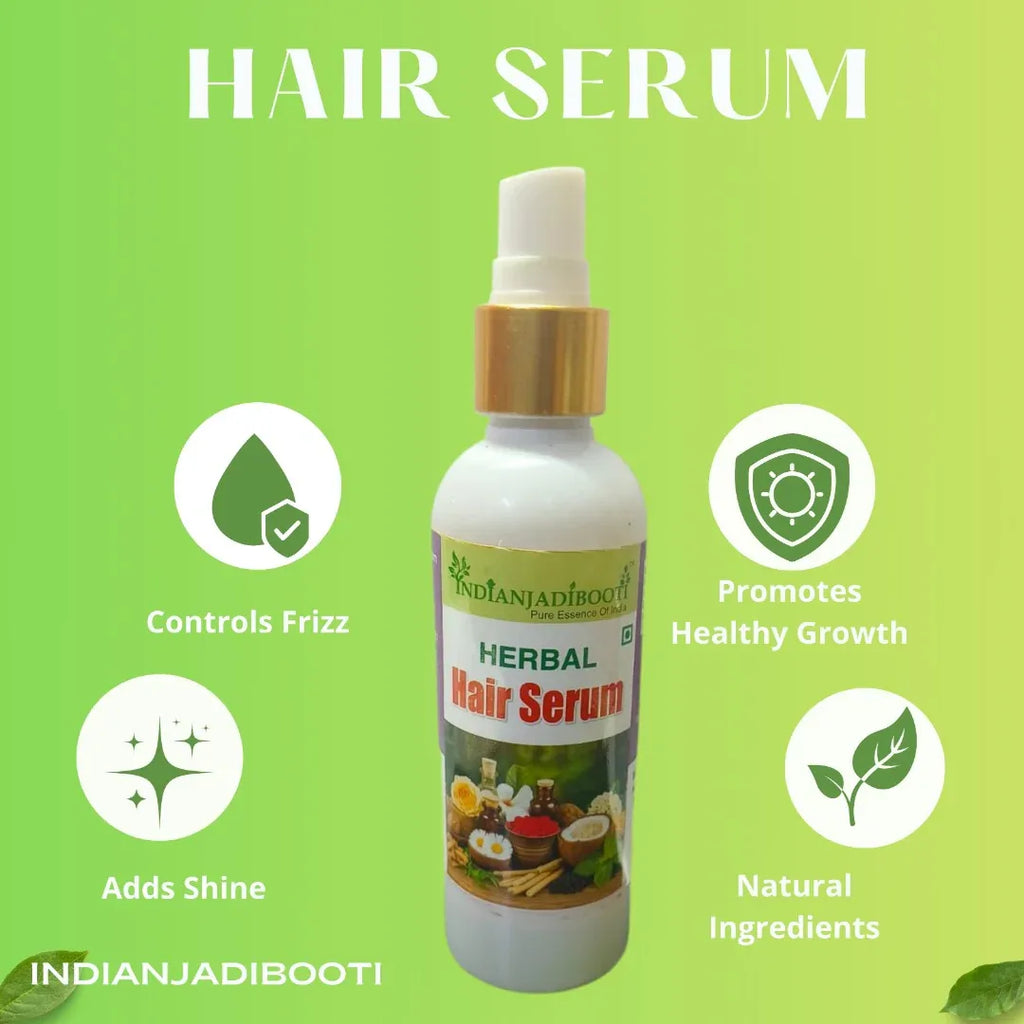 Herbal Hair Serum [100 ML] for for Silky, Tangle Free & Frizz-Free Hair by IndianJadiBooti - indianjadibooti