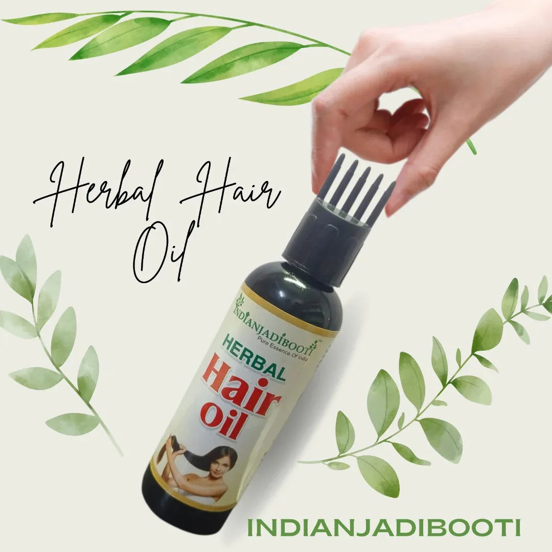 Herbal Hair Oil [100 ML] (Ayurvedic Mix of 22 Best Ingredients for Hair Growth) by IndianJadiBooti - indianjadibooti