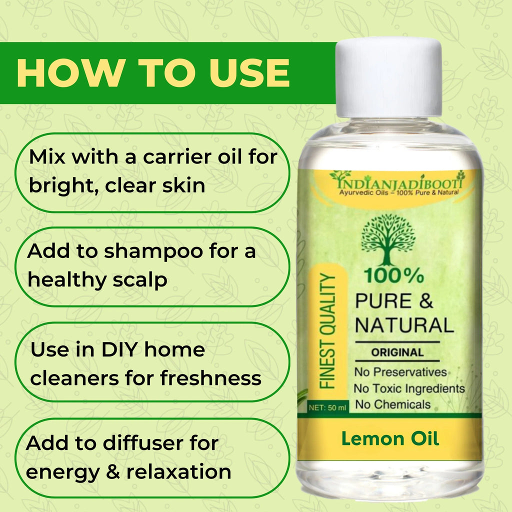 Lemon Edible (Essential) (Oil) - Nimbu (Tel) - Nimboo (Tailam) - Citrus Limonum by IndianJadiBooti - indianjadibooti
