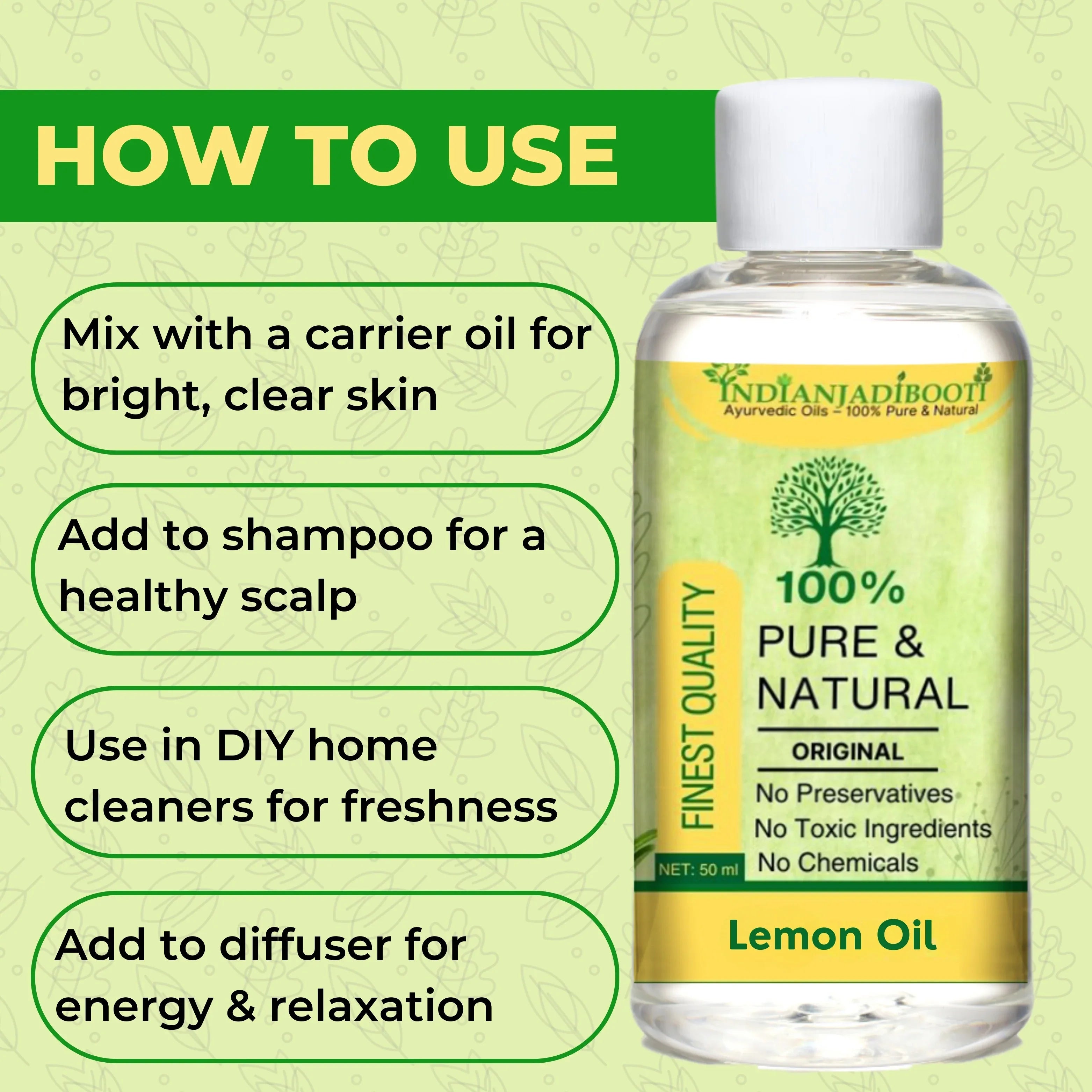 Lemon Edible (Essential) (Oil) - Nimbu (Tel) - Nimboo (Tailam) - Citrus Limonum by IndianJadiBooti - indianjadibooti