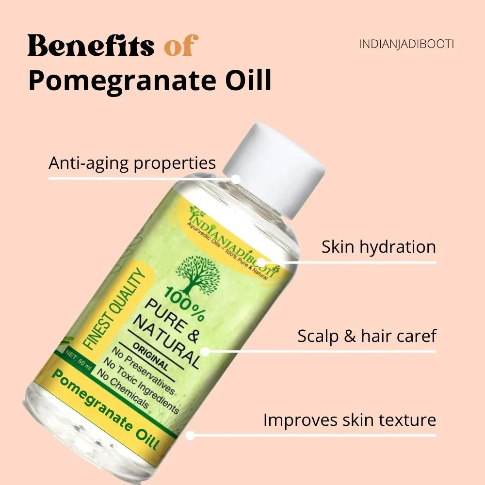 Pomegranate Edible (Oil) - Anaar (Tel) - Anar (Tailam) - Gulnar Farsi - Punica Granatum by IndianJadiBooti - indianjadibooti