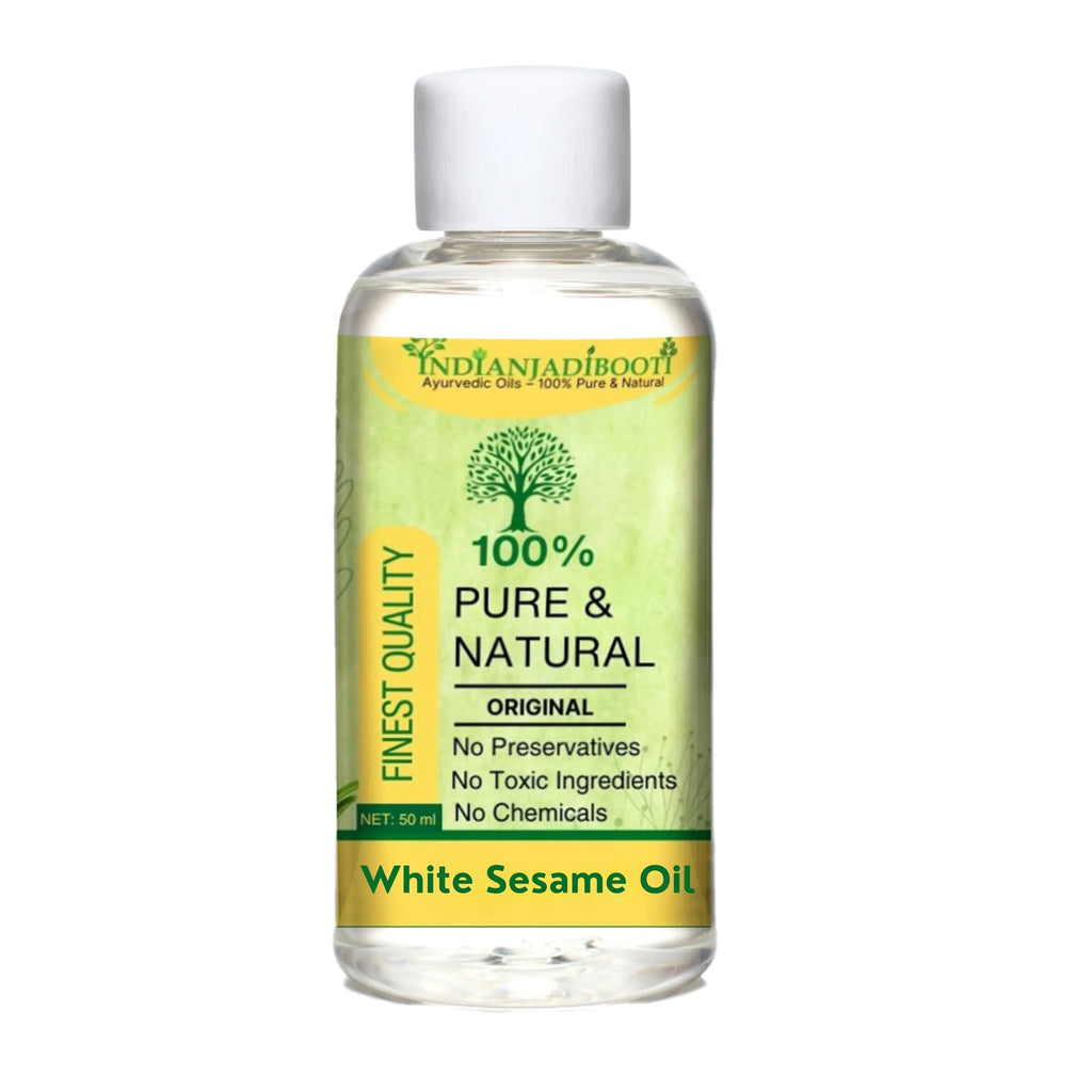White Sesame Seeds Cold Pressed (Oil) - Safed Til (Tel) - Sesamum Indicum by IndianJadiBooti - indianjadibooti