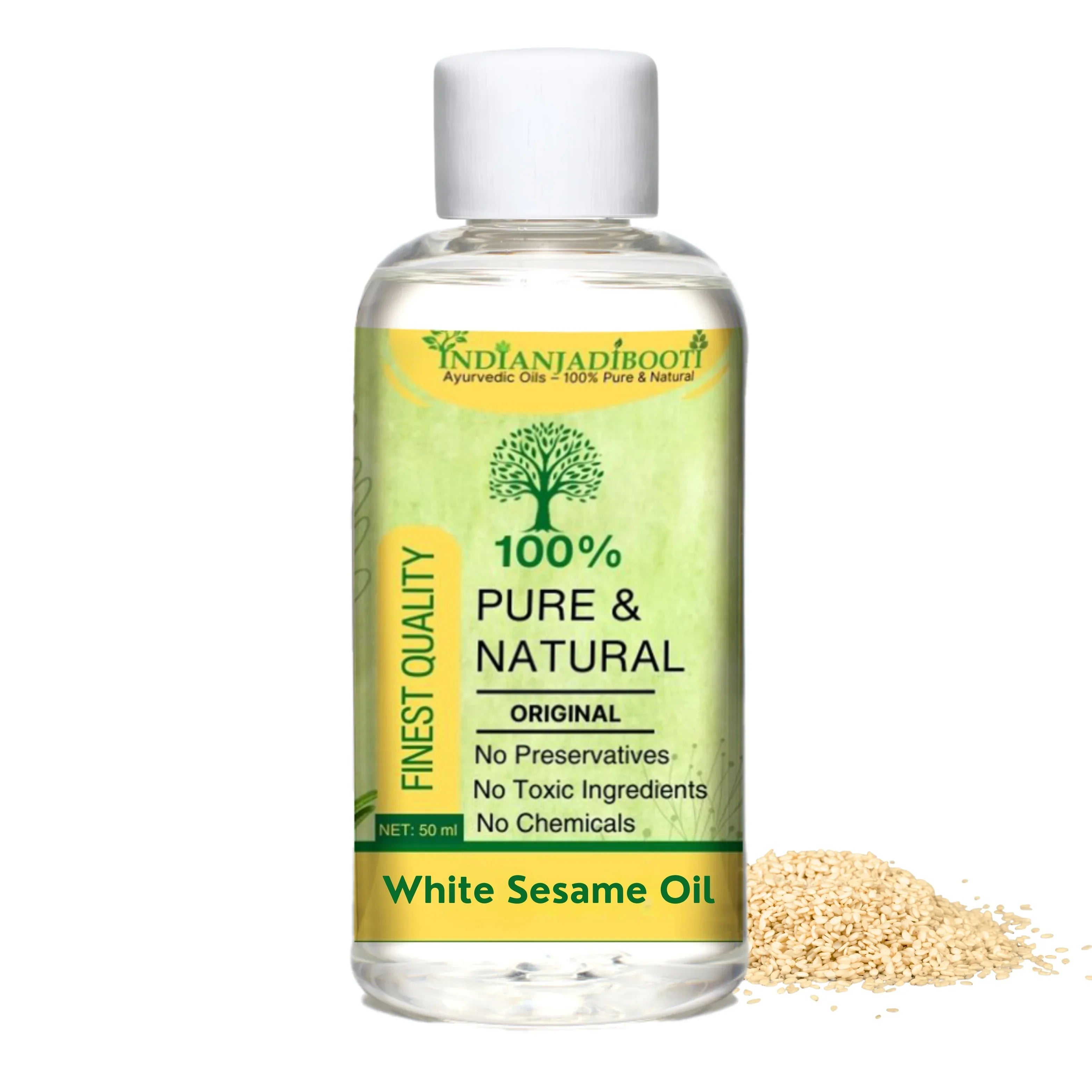 White Sesame Seeds Cold Pressed (Oil) - Safed Til (Tel) - Sesamum Indicum by IndianJadiBooti - indianjadibooti