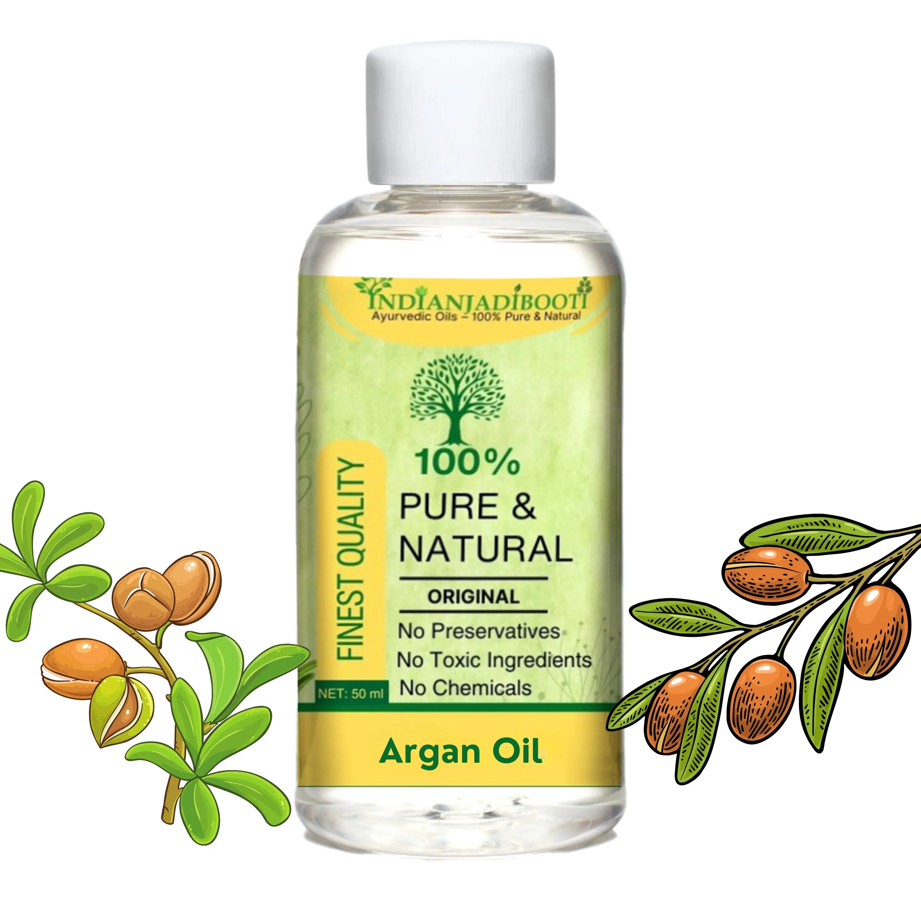 Argan Edible (Cold Pressed) (Carrier) (Oil) (Morocco :: Origin) - Argania Spinosa (Tel) (Tailam) (For Skin Care & Hair Care) by IndianJadiBooti - indianjadibooti Main image