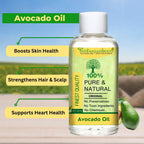 Avocado Edible (Cold Pressed) (Carrier) (Oil) - (100% Pure and Natural) (For Hair and Skin) - Alligator Pear - Butter Fruit - Persea Americana - Makhanphal by IndianJadiBooti - indianjadibooti