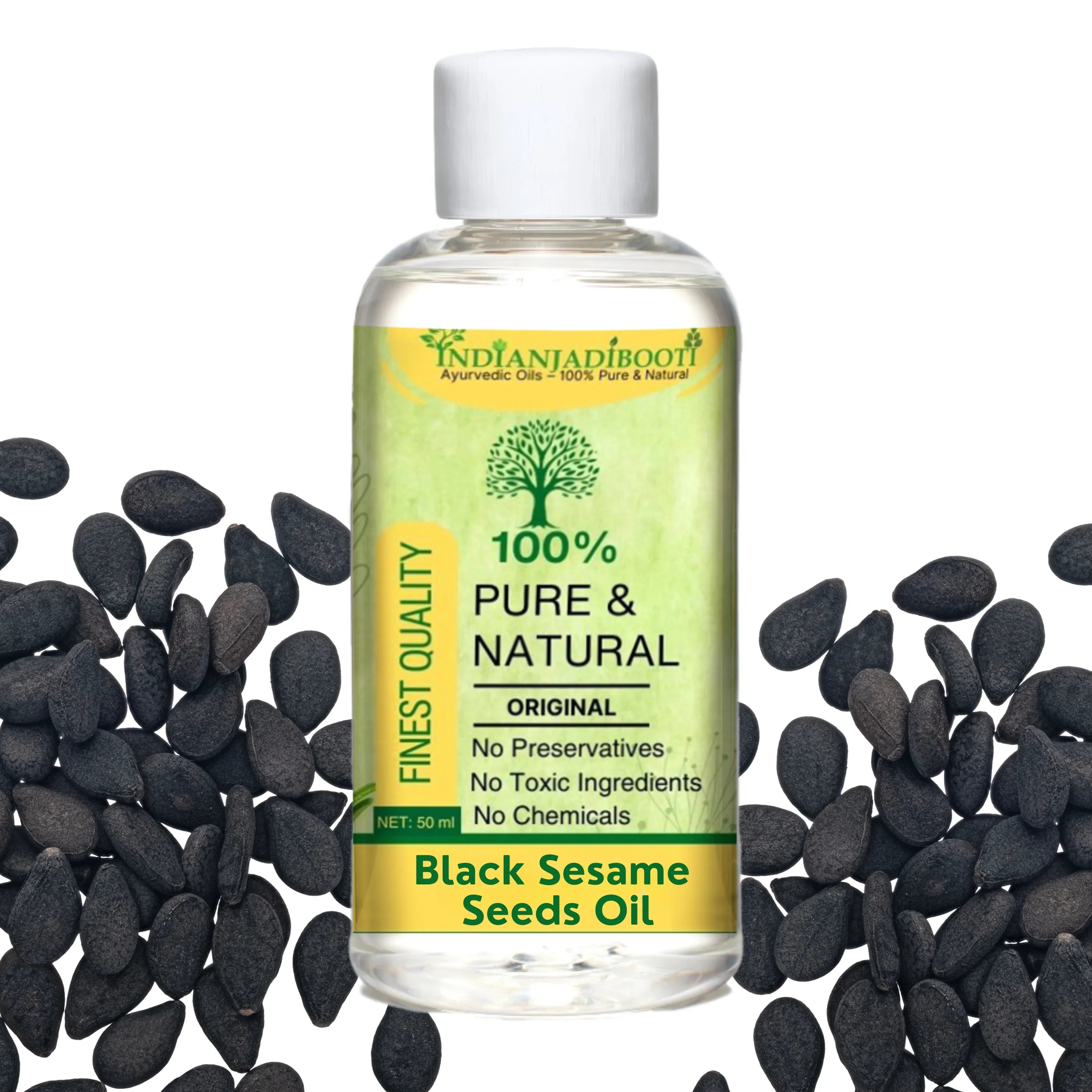 Til (Kala) Edible (Cold Pressed) (Oil) - Kali Til (Tel) - Black Til (Tailam) - Black Sesame Seeds - Niger Seed - Sesamum Indicum by IndianJadiBooti - indianjadibooti
