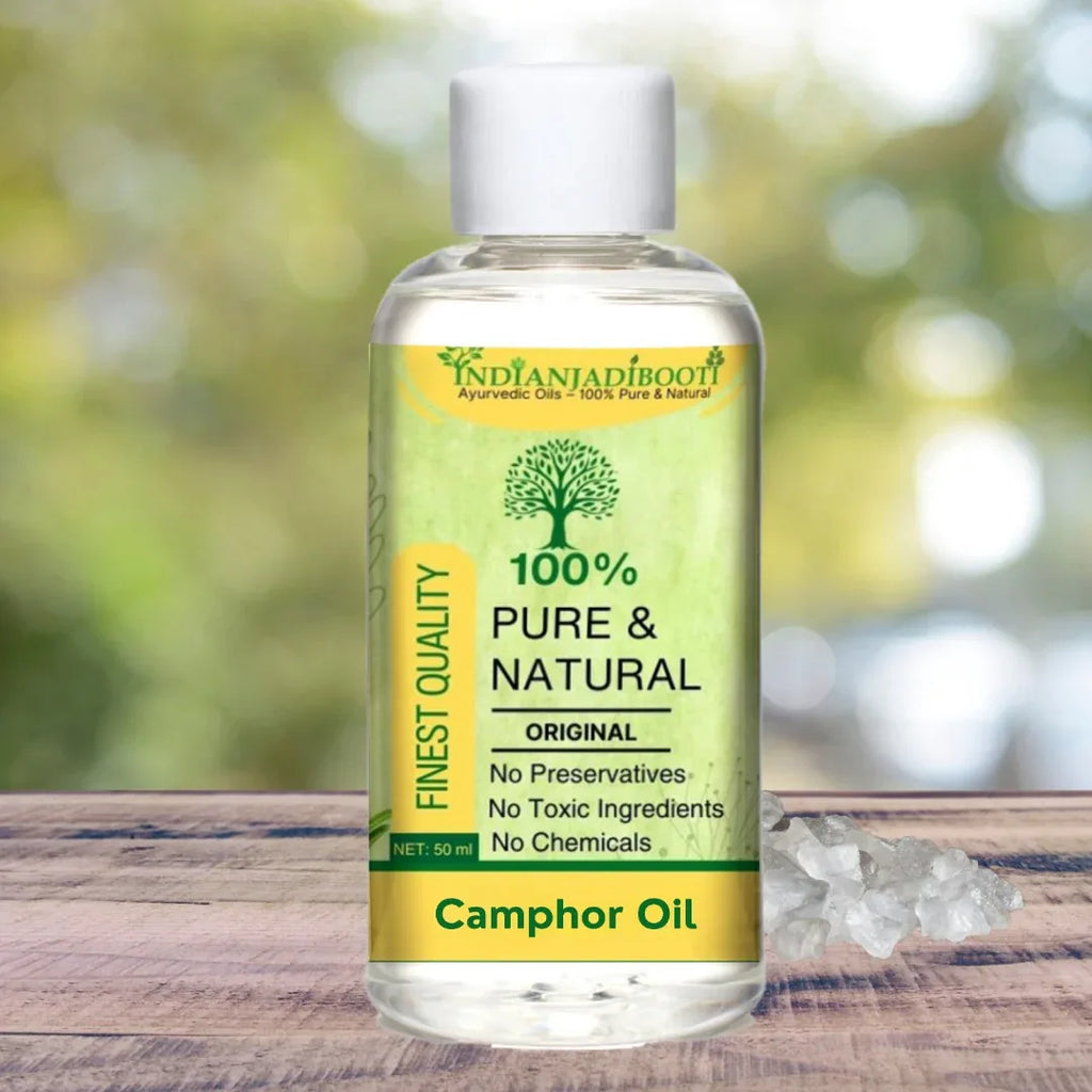 Camphor (Essential) (Oil) - Kapoor (Tel) - Karpuram (Tailam) - (Pure and Natural) (Steam Distilled for Skin, Hair and Aromatherapy) - (Mosquito Repellent) by IndianJadiBooti - indianjadibooti