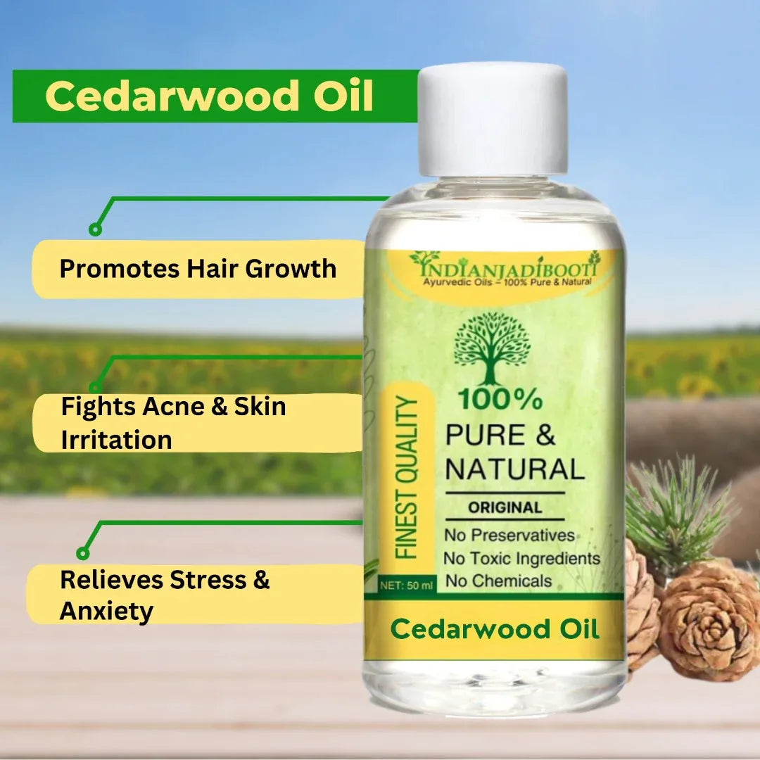 Cedarwood (Essential) (Oil) (Tel) (Tailam)- Pure And Natural Aromatherapy Oil For Grounding, Relaxation, And Topical Application by IndianJadiBooti - indianjadibooti
