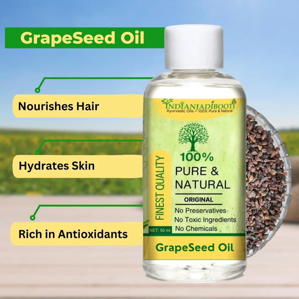 Grapeseed Edible (Cold Pressed) (Carrier) (Oil) - Angoor Beej (Tel) - Angur Beej (Tailam) - Vitis Vinifera by IndianJadiBooti - indianjadibooti