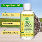 Grapeseed Edible (Cold Pressed) (Carrier) (Oil) - Angoor Beej (Tel) - Angur Beej (Tailam) - Vitis Vinifera by IndianJadiBooti - indianjadibooti