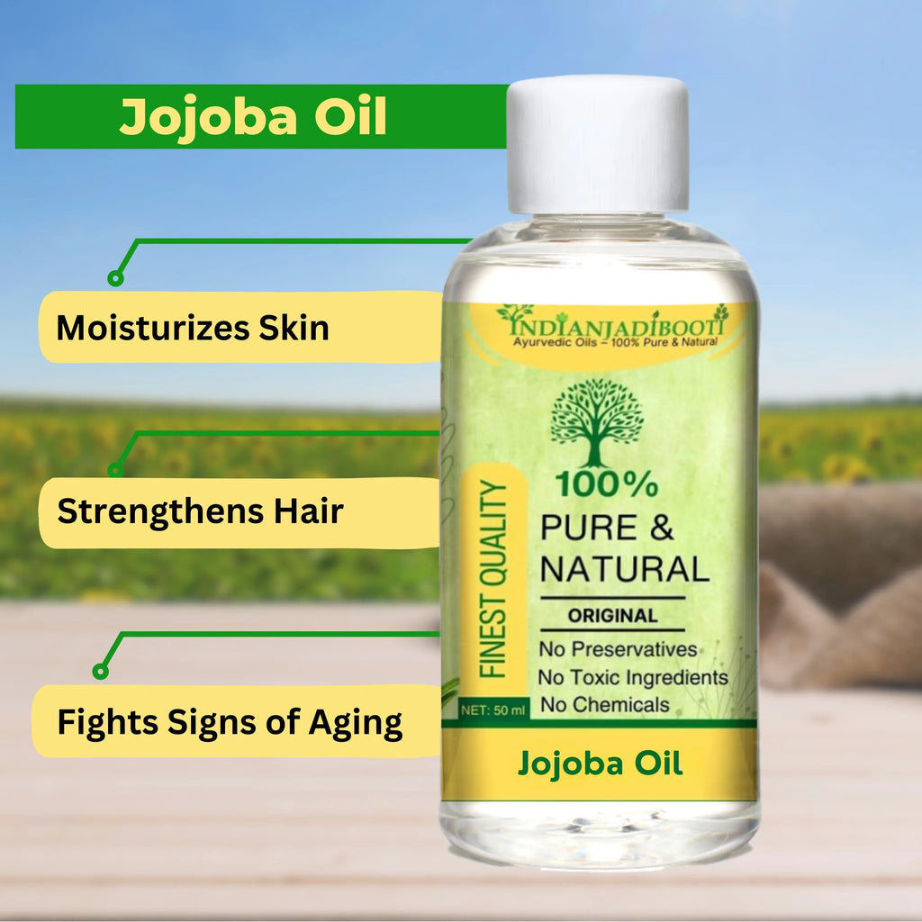 Jojoba Edible (Essential) (Oil) - Simmondsia Chinensis (Tel) (For Skin Care & Hair Care) by IndianJadiBooti - indianjadibooti