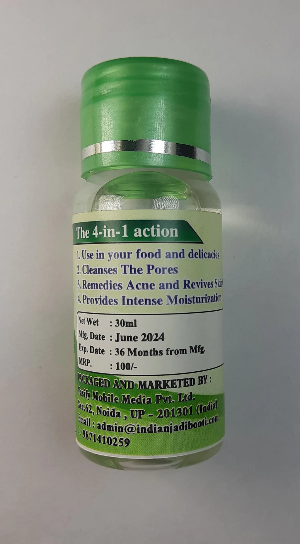 Kewda (Water) (Jal) - Pandanus Odorifer - Ketaki - Panshuka - Sugandhini - Fragrant Screw Pine (Steam Distilled :: 100% Pure & Natural, No Chemical or Preservative added) [Bottle : 30 ml Each] For Edible, Cosmetics & Pooja use by Indianjadibooti - indianjadibooti
