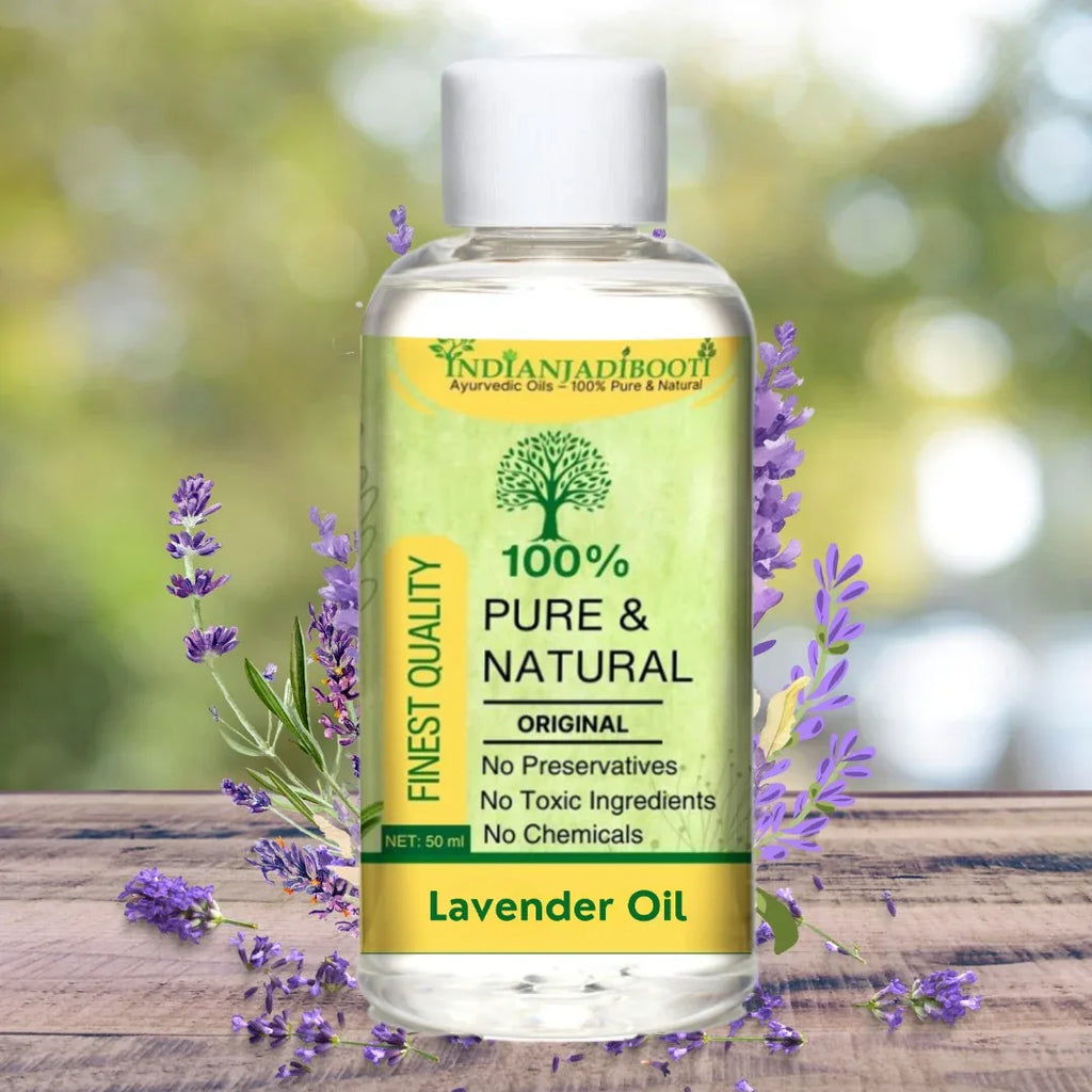 Lavender (Essential) (Oil) - Lavendula Stoechas (Tel) - Dharu (Tailam) by IndianJadiBooti (For Skin, Hair Growth and Aromatherapy) - indianjadibooti