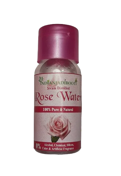 Gulab Jal - Gulaab Jal - Gulabjal - Rose Water - Arq Gulab - Gulab Ark (Steam Distilled :: 100% Pure & Natural, No Chemical or Preservative added) [Bottle : 30 ml Each] For Edible, Cosmetics & Pooja use by Indianjadibooti - indianjadibooti