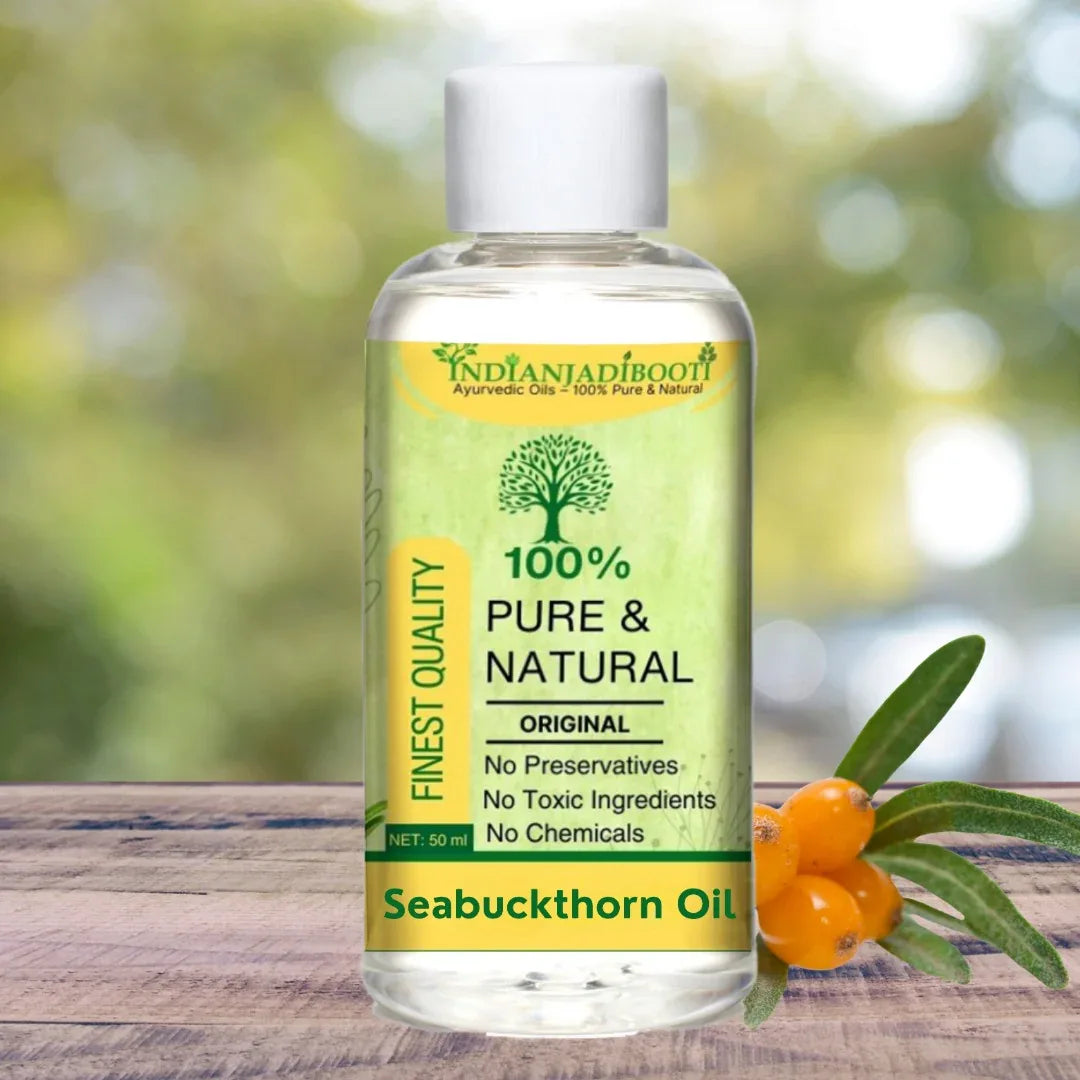 Sea buckthorn Edible (Cold Pressed) (Carrier) (Oil) - Hippophae Rhamnoides - (For Face and Skin) by IndianJadiBooti - indianjadibooti