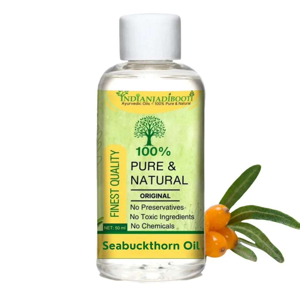 Sea buckthorn Edible (Cold Pressed) (Carrier) (Oil) - Hippophae Rhamnoides - (For Face and Skin) by IndianJadiBooti - indianjadibooti
