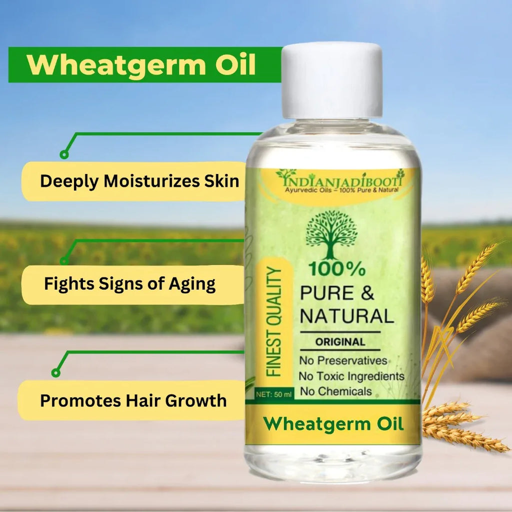 Wheatgerm Edible (Cold Pressed) (Carrier) (Oil) - Wheat Germ (Tel) - (100% Pure and Natural) by IndianJadiBooti - indianjadibooti